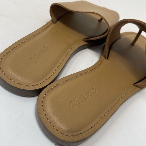 MADEWELL The Boardwalk Slide Sandals Women 6M Leather Brown English Saddle NK783 - Picture 7 of 10